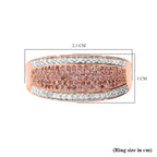 9K Rose Gold Natural SGL Certified Pink Diamond (G-H) and White Diamond Ring 0.50 Ct