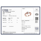 9K Rose Gold SGL Certified White Diamond & Pink Diamond Ring 0.33 Ct.