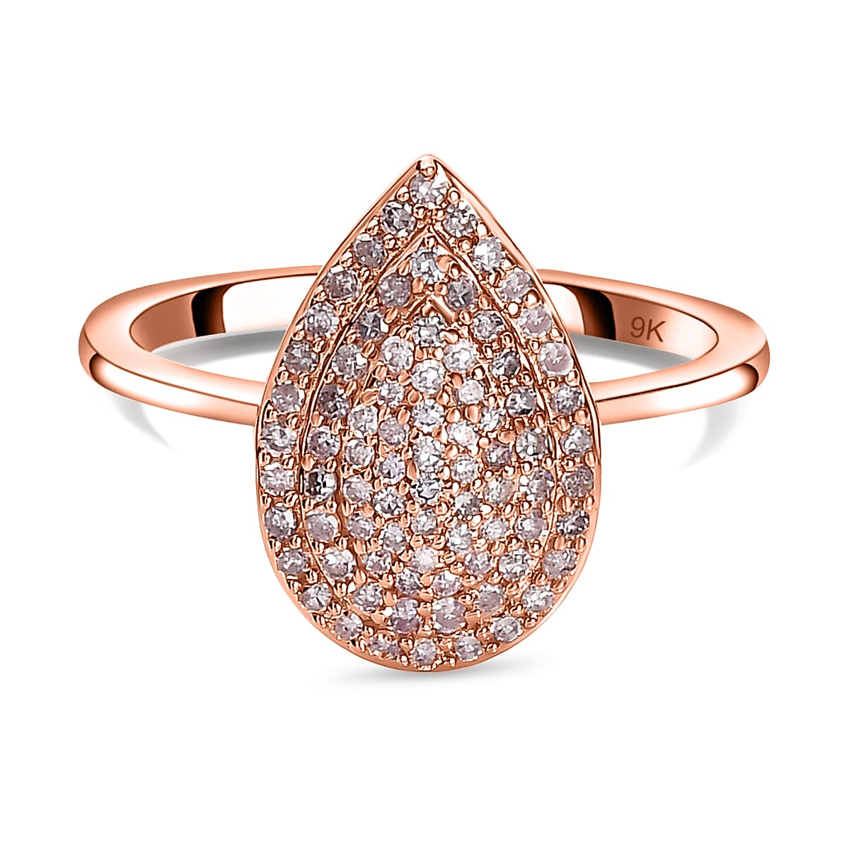 9K Rose Gold SGL Certified Natural Pink Diamond Ring 0.50 Ct 7645075 0