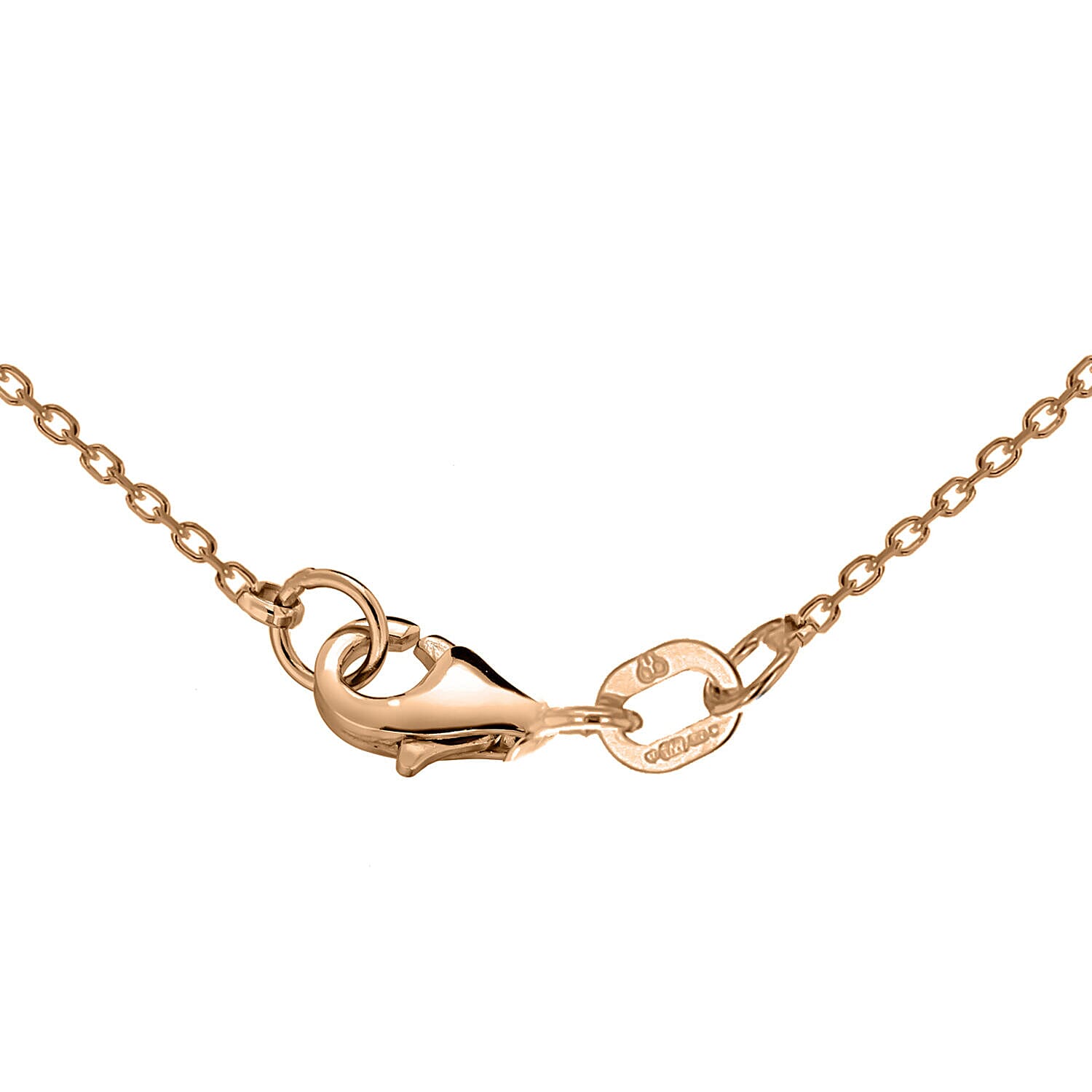 9K Rose Gold Diamond Cut 6mm x 24mm Teardrop Necklace 17.5 Inch 7343677 2