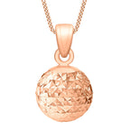 Biggest Gold Closeout of 2023 - 9K Rose Gold Diamond Cut Pine Pendant