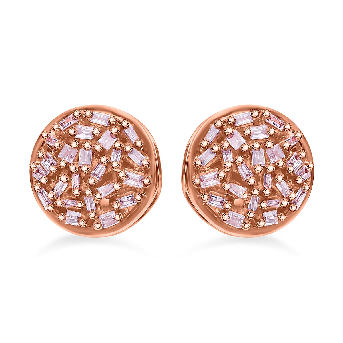 Most affordable Pink Diamond Deal - 9K Rose Gold Natural Pink Diamond SGL Certified Earrings with Push Back 7620539 0