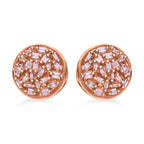 Most affordable Pink Diamond Deal - 9K Rose Gold Natural Pink Diamond SGL Certified Earrings with Push Back