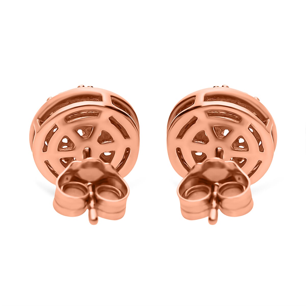 Most affordable Pink Diamond Deal - 9K Rose Gold Natural Pink Diamond SGL Certified Earrings with Push Back 7620539 3