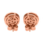 Most affordable Pink Diamond Deal - 9K Rose Gold Natural Pink Diamond SGL Certified Earrings with Push Back