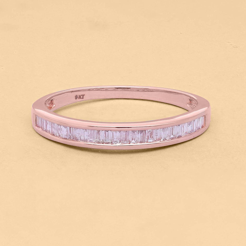 9K Rose Gold Pink Diamond Half-Eternity Ring 0.33 Ct.