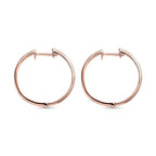 9K Rose Gold SGL Certified Pink Diamond Full Hoop Earrings 0.50 Ct