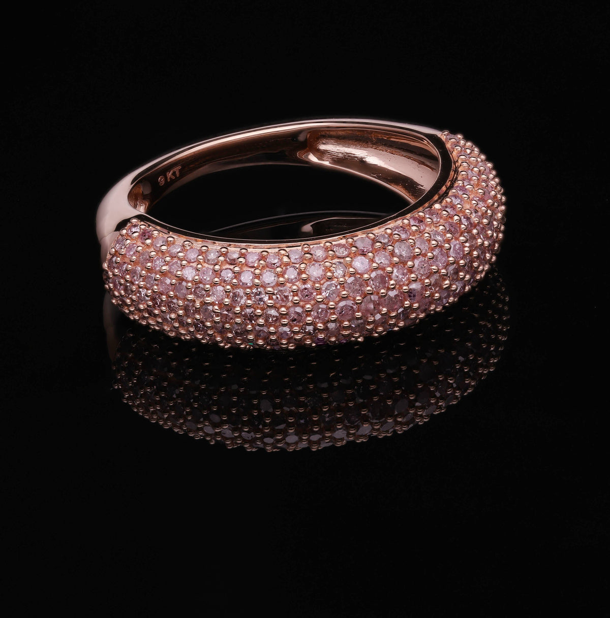 9K Rose Gold SGL Certified Natural Pink Diamond Ring 1.00 Ct. 7381951 2