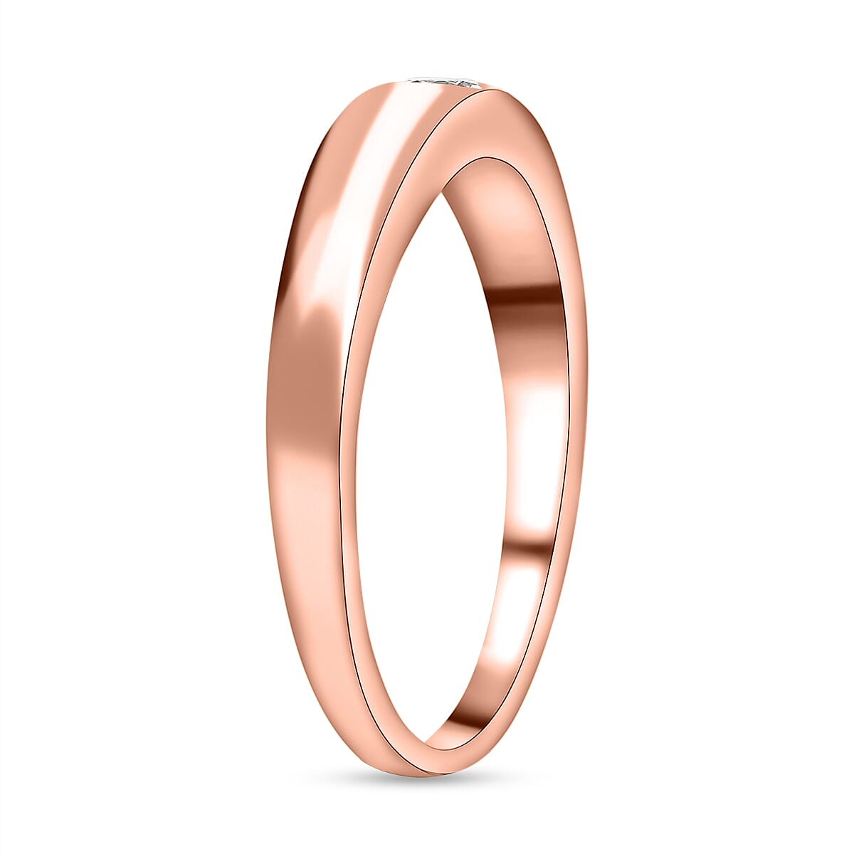 9K Rose Gold Pink Diamond Wedding Band Ring 0.10 Ct. 7199950 4