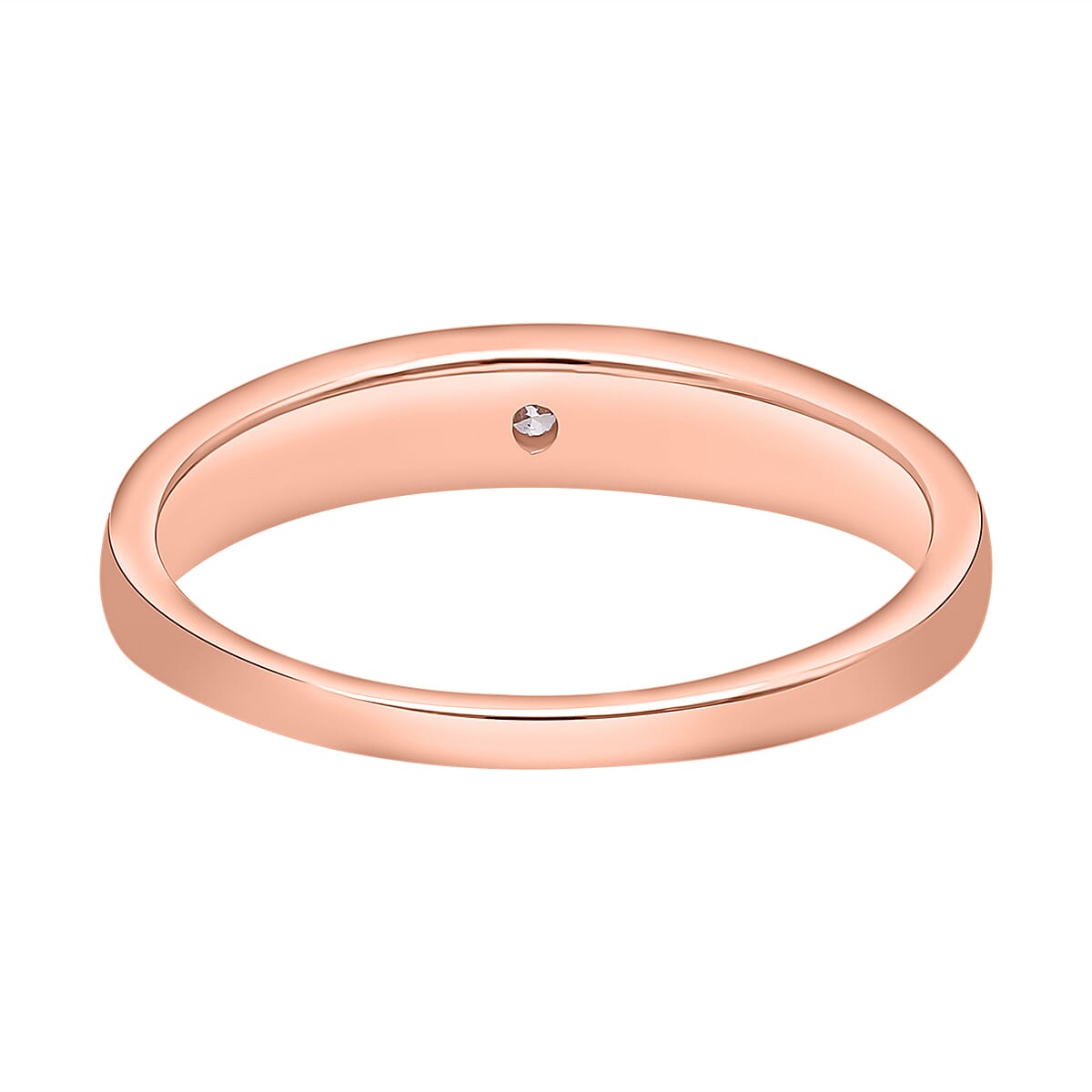 9K Rose Gold Pink Diamond Wedding Band Ring 0.10 Ct. 7199950 5
