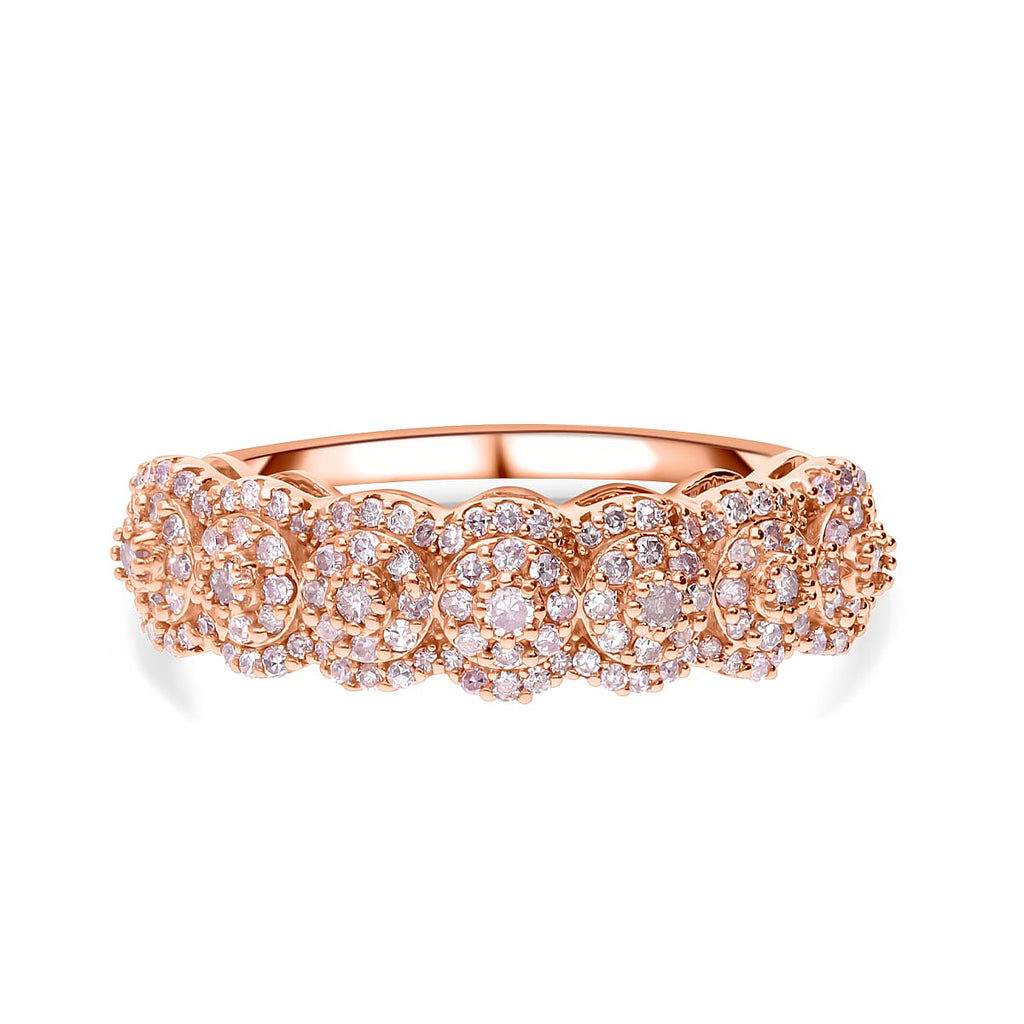 9K Rose Gold Pink Diamond Ring 0.50 Ct