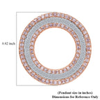9K Rose Gold Pink Diamond & White Diamond Pendant 1.05 Ct.