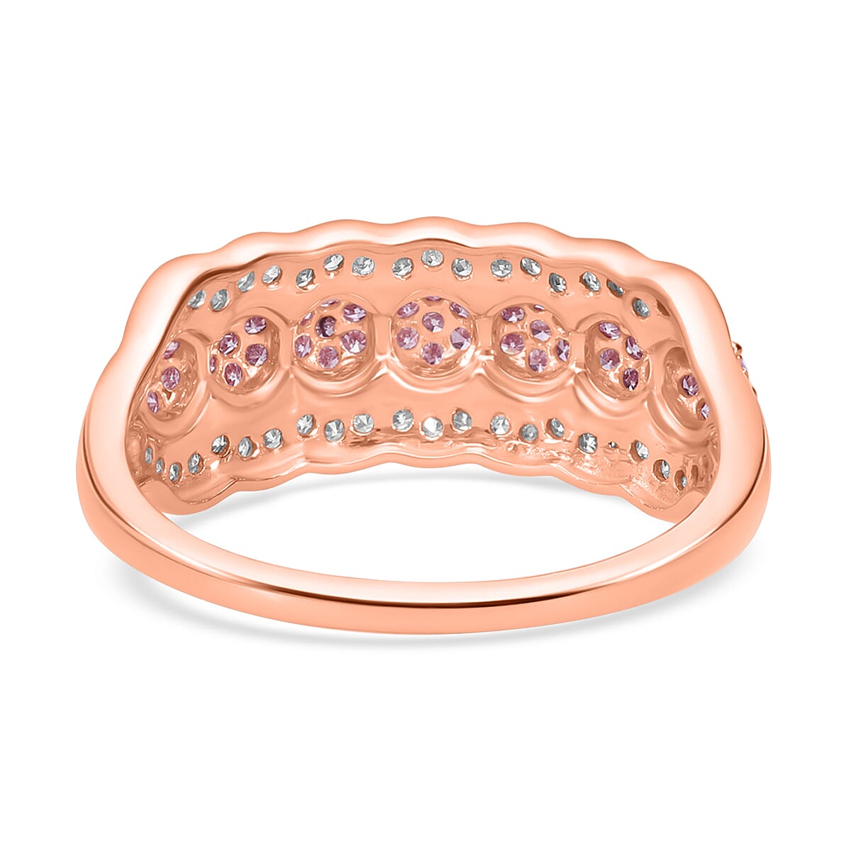 9K Rose Gold Pink and White Diamond SGL Certified Ring 0.52 Ct. 7762144 3