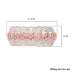 9K Rose Gold Pink & White Diamond (G-H) SGL Certified Ring 0.52 Ct.