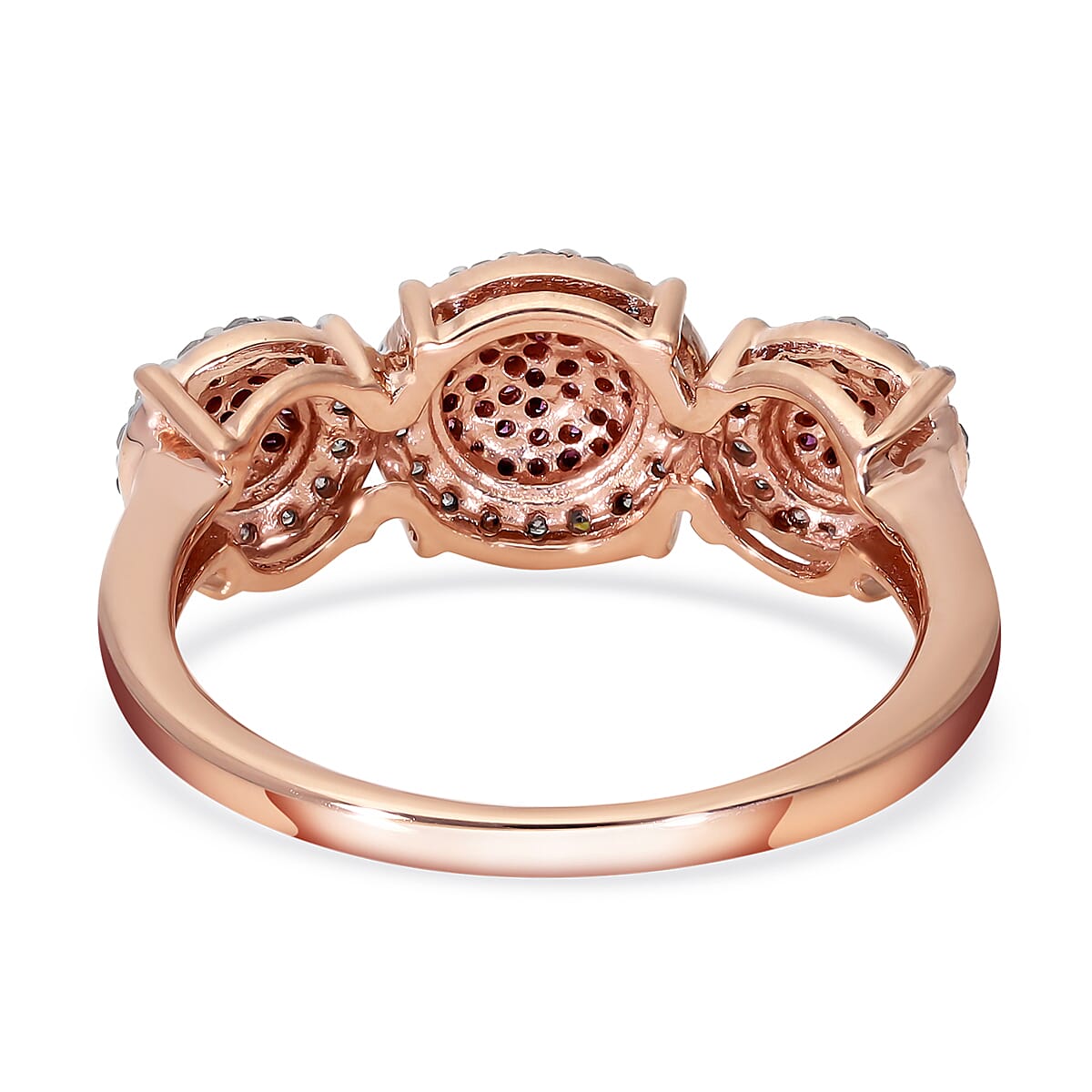 9K Rose Gold Purple and White Diamond Ring 0.50 Ct. 7043888 5