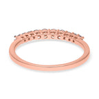 9K Rose Gold SGL Certified Champagne Diamond Half-Eternity Ring 0.33 Ct