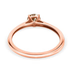 9K Rose Gold SGL Certified Natural Champagne Diamond Solitaire Ring 0.50 Ct.