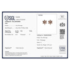 9K Rose Gold SGL Certified Champagne Diamond Solitaire Stud Earrings 0.50 Ct.