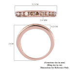 9K Rose Gold SGL Certified Champagne Diamond (I2-I3) Band Ring 1.00 Ct.