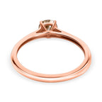 9K Rose Gold SGL Certified Natural Champagne Diamond Solitaire Ring 0.50 Ct.