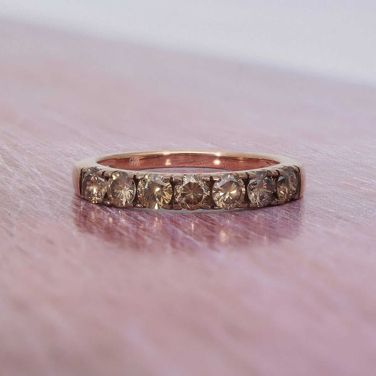 9K Rose Gold SGL Certified Natural Champagne Diamond (I3) Ring 1.00 Ct. 7281468 3