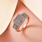 9K Rose Gold SGL Certified Natural Pink Diamond Ring 0.50 Ct.