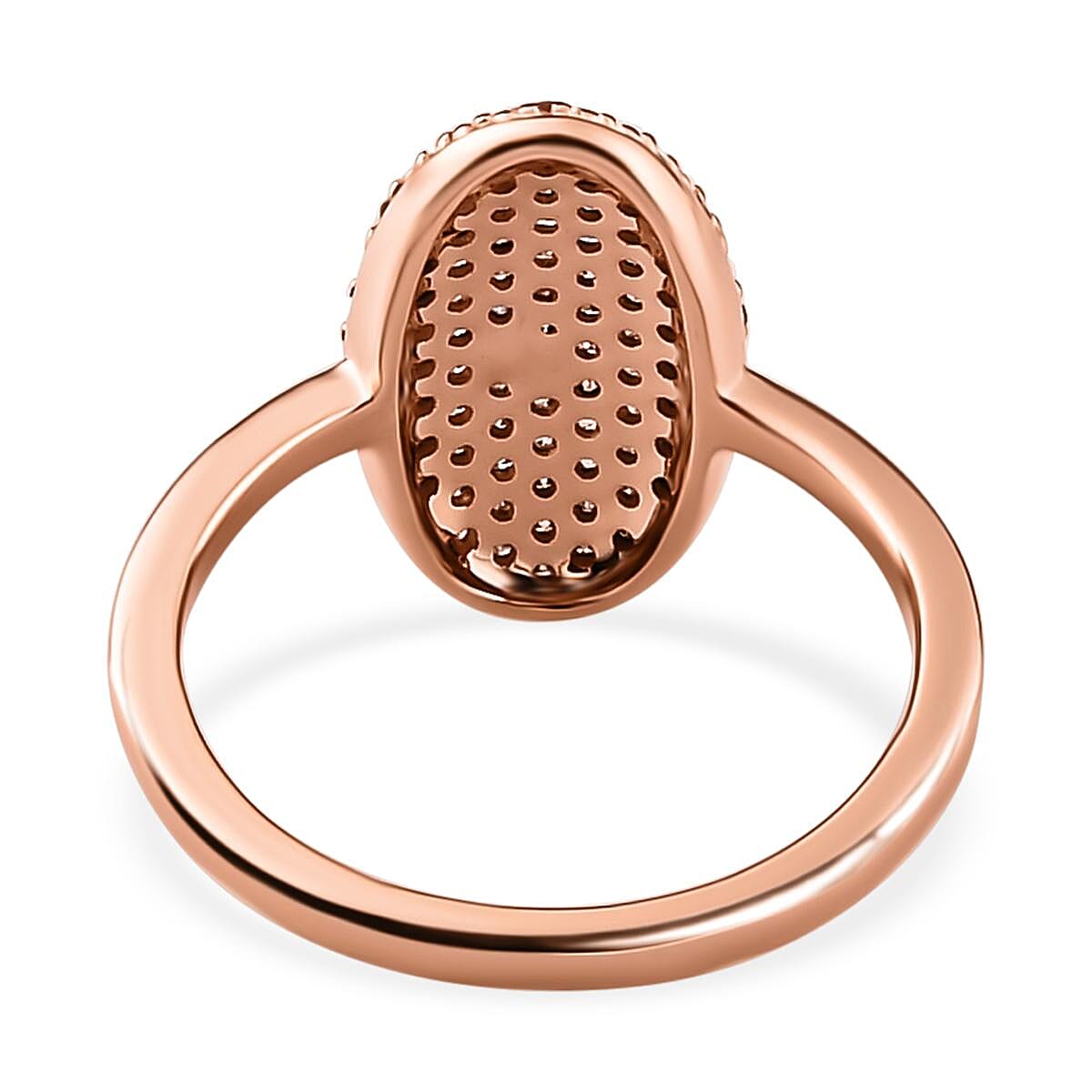 9K Rose Gold SGL Certified Natural Pink Diamond Cluster Ring 0.50 Ct. 7197689 9