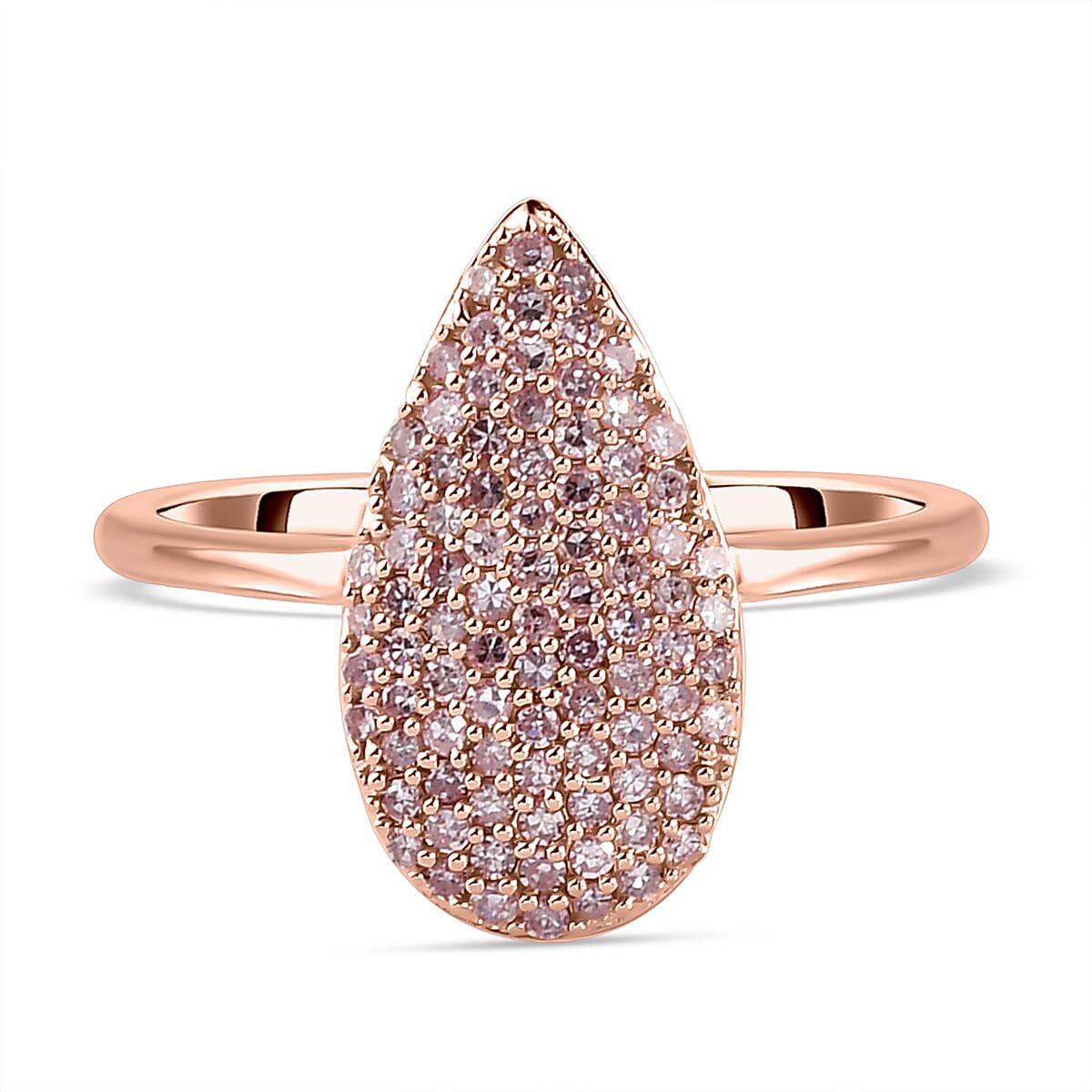 9K Rose Gold SGL Certified Natural Pink Diamond Ring 0.53 Ct. 7156915 2