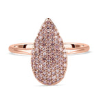 9K Rose Gold SGL Certified Natural Pink Diamond Ring 0.53 Ct.