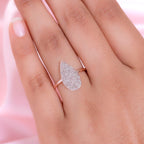 9K Rose Gold SGL Certified Natural Pink Diamond Ring 0.53 Ct.