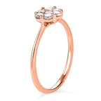 9K Rose Gold SGL Certified Natural Pink Diamond Ring 0.50 Ct.
