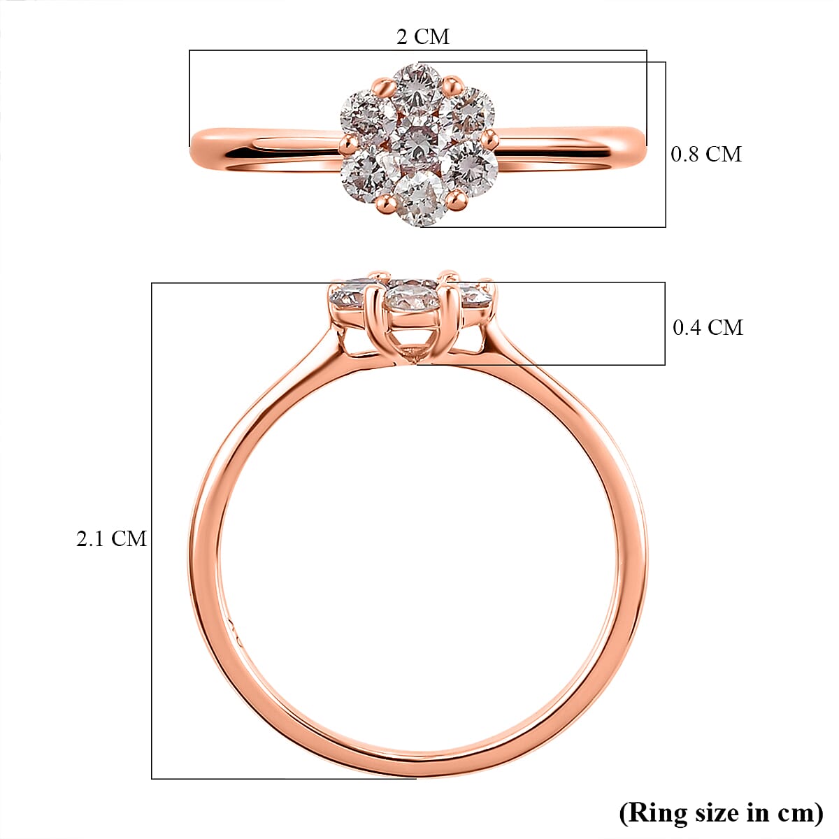 9K Rose Gold SGL Certified Natural Pink Diamond Ring 0.50 Ct. 7043549 11