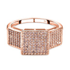 9K Rose Gold SGL Certified Natural Pink Diamond Ring 0.50 Ct.