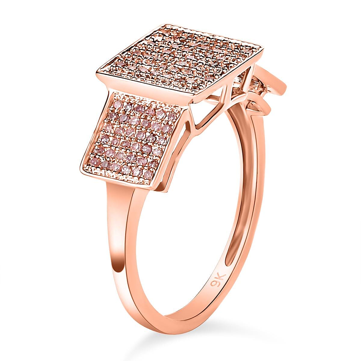 9K Rose Gold SGL Certified Natural Pink Diamond Ring 0.50 Ct. 7192362 8