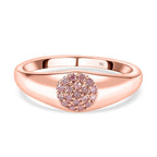 9K Rose Gold SGL Certified Pink Diamond (I3) Ring 0.15 Ct.