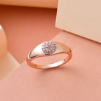 9K Rose Gold SGL Certified Pink Diamond (I3) Ring 0.15 Ct.