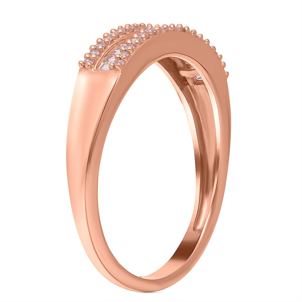 9K Rose Gold SGL Certified Pink Diamond Ring 0.25 Ct.