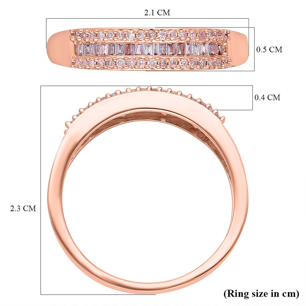 9K Rose Gold SGL Certified Pink Diamond Ring 0.25 Ct.