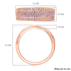 9K Rose Gold SGL Certified Pink Diamond & White Diamond Band Ring, 0.51 Ct.