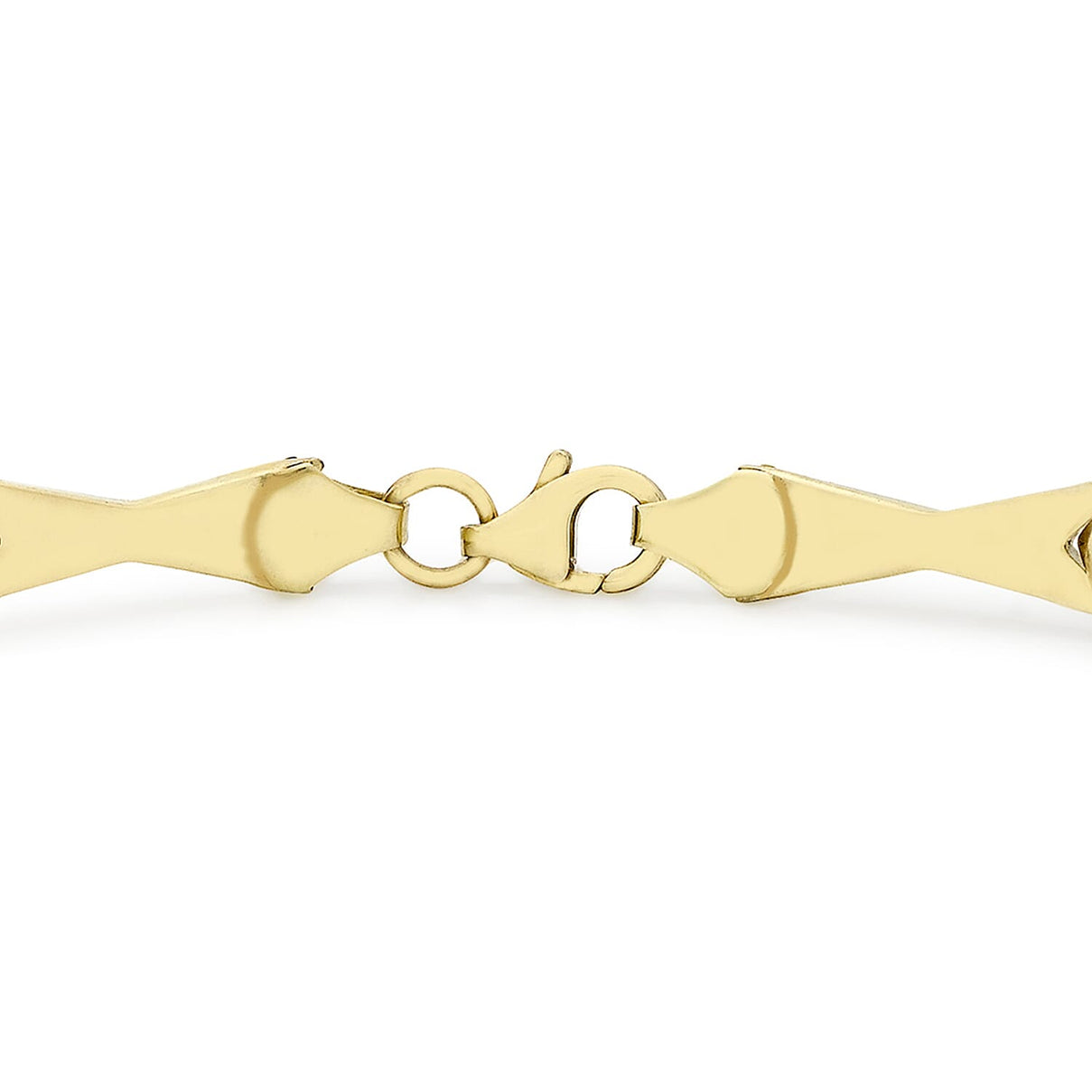 9K Three Colour Gold Heart And Kiss Link Bracelet 7.5 Inch 7193233 2