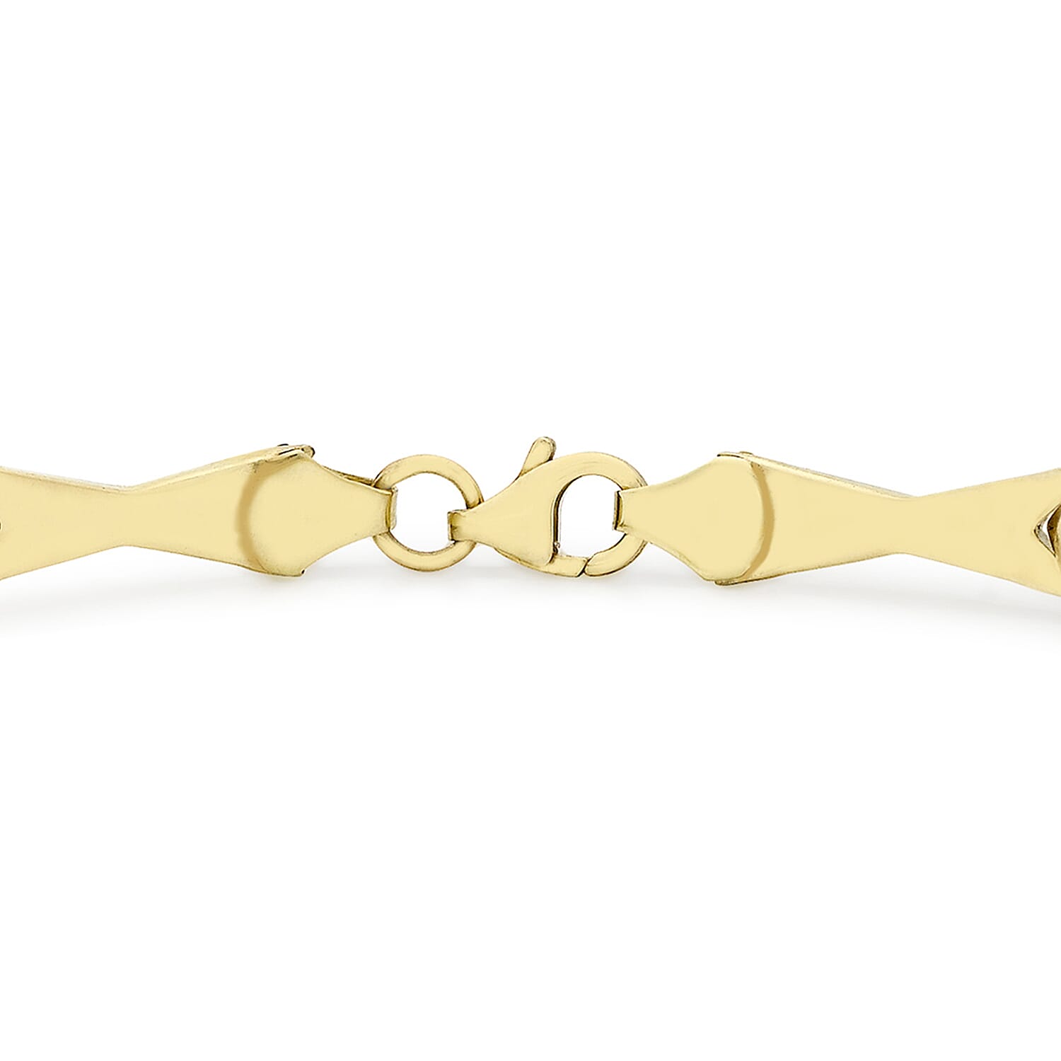 9K Three Colour Gold Heart And Kiss Link Bracelet 7.5 Inch 7193233 2