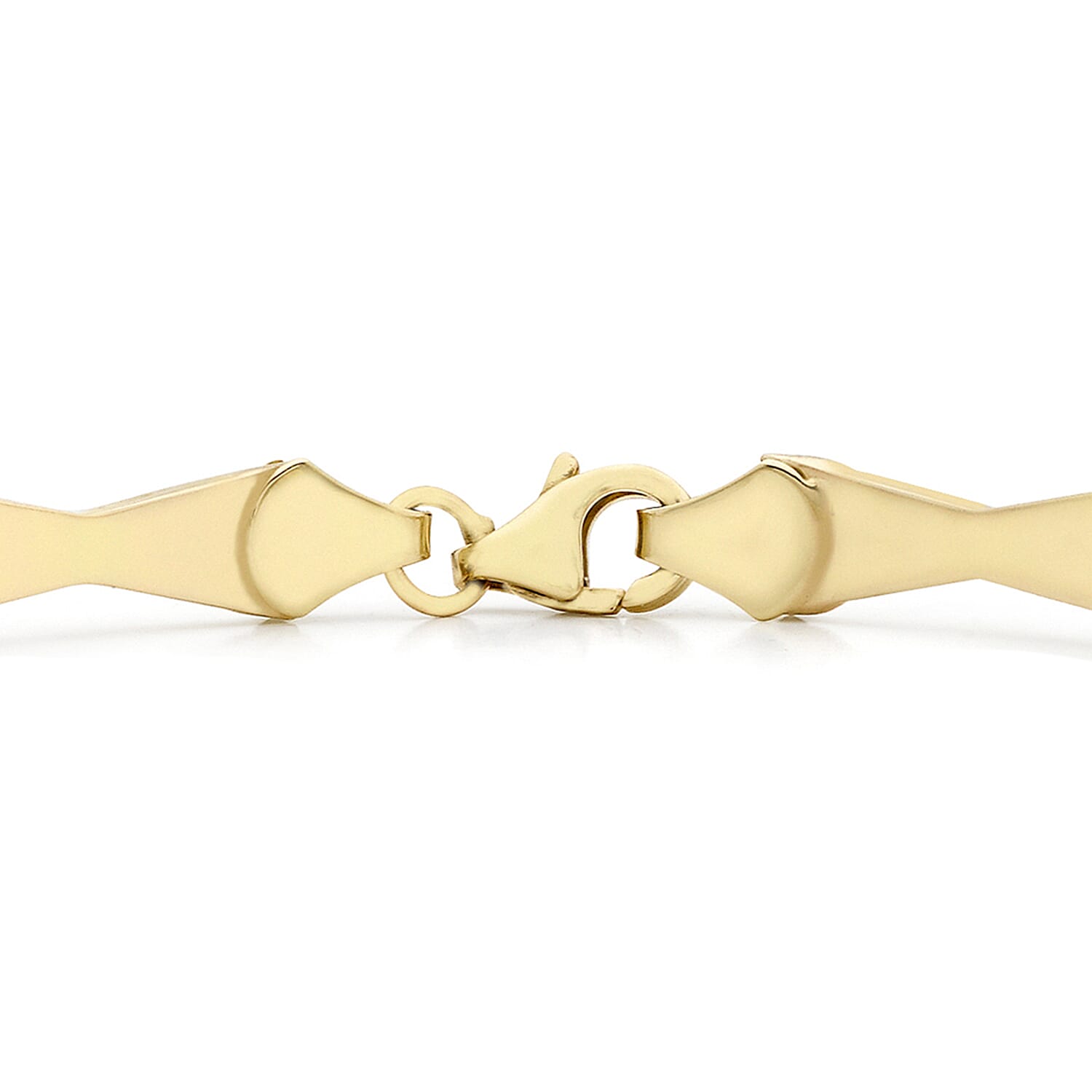 9K Three Colour Gold Hugs And Kisses Link Bracelet 7.5 Inch 7193231 2