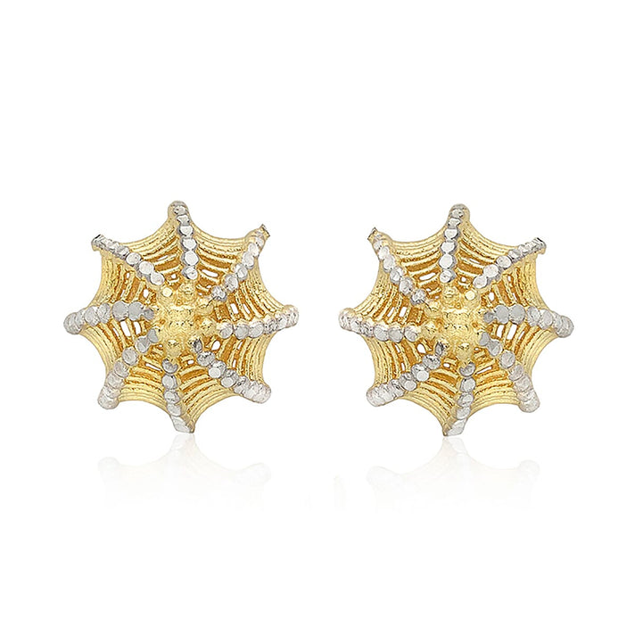 9K 2 Tone Gold 10mm Umbrella Stud Earrings 7078189 1