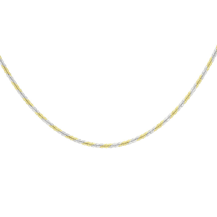 9K Two Colour Gold 1.4mm Tocalle Chain 16 Inch 7337195 1