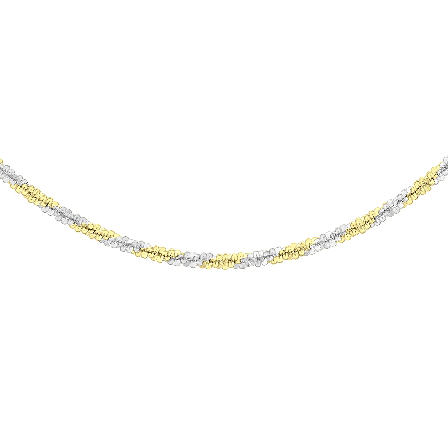 9K Two Colour Gold 1.4mm Tocalle Chain 16 Inch 7337195 3