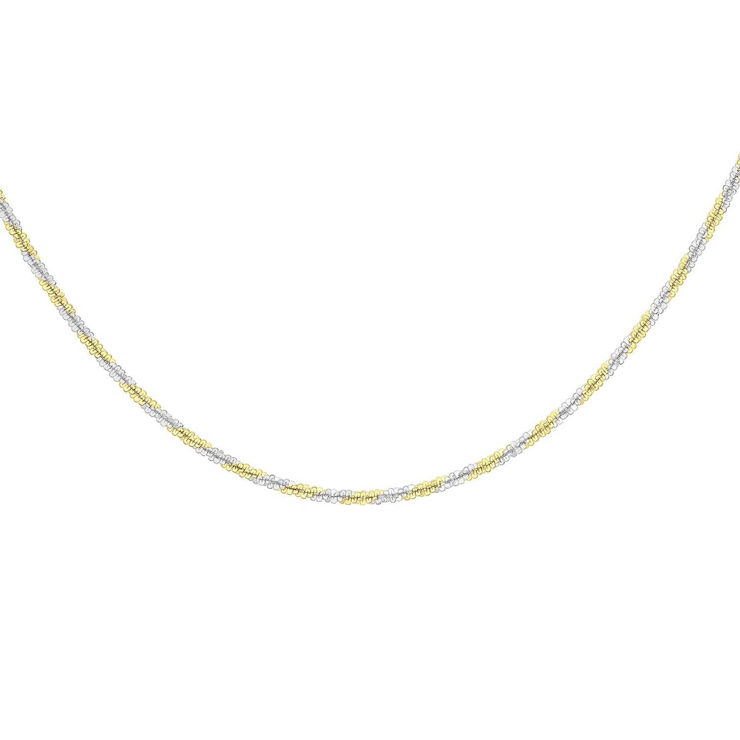 9K Two Colour Gold 1.4mm Tocalle Chain 18 Inch 7190567 0