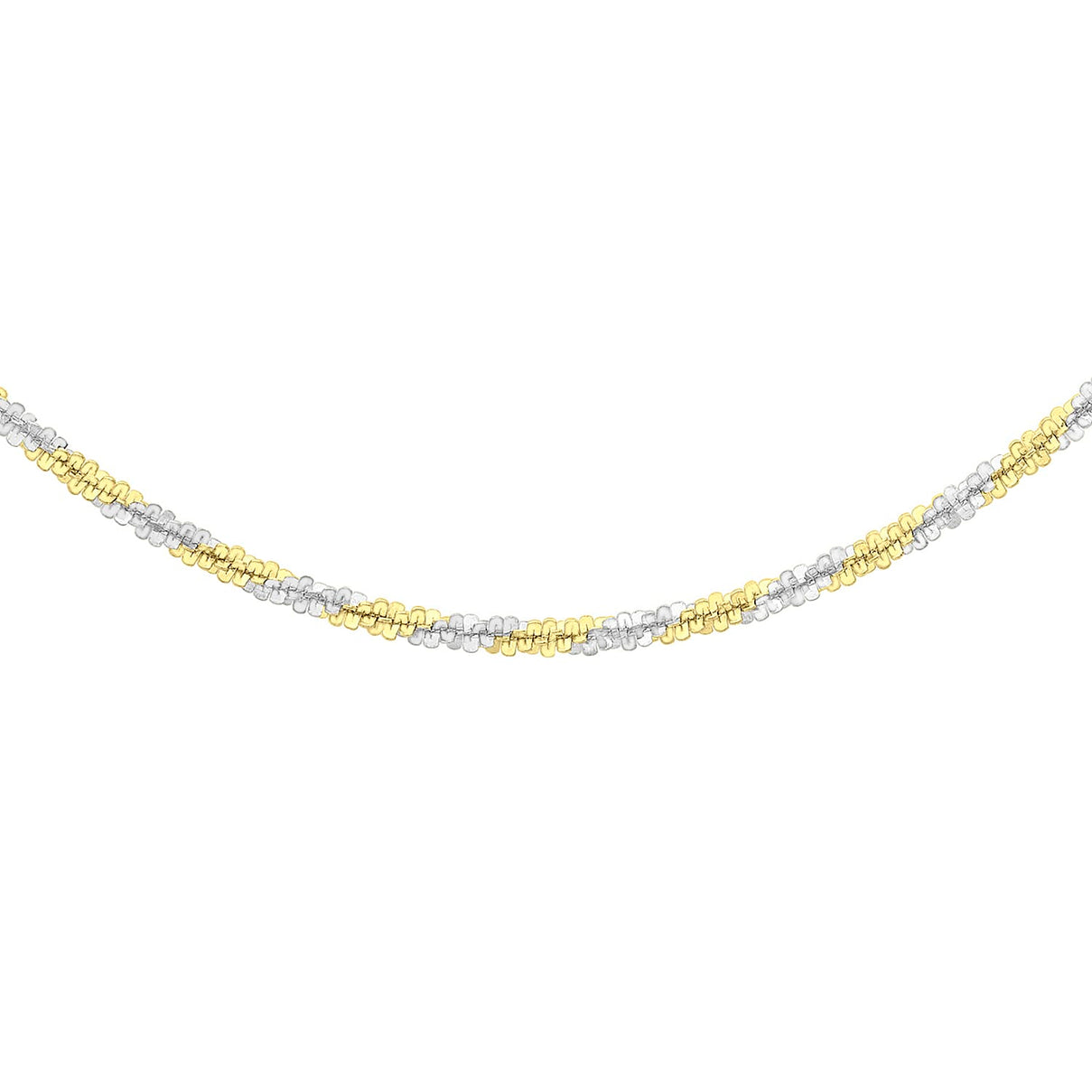 9K Two Colour Gold 1.4mm Tocalle Chain 18 Inch 7190567 3