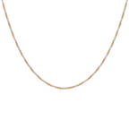 9K Two Colour Gold 1.4mm Tocalle Chain 16 Inch