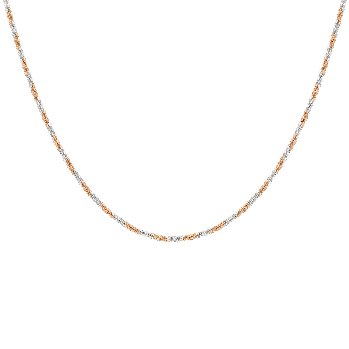 9K Two Colour Gold 1.4mm Tocalle Chain 16 Inch 7190547 1