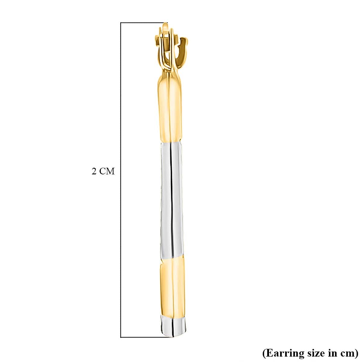 9K Two Colour Gold 14MM X 20MM Diamond Cut Oval Creole Earrings 0.44 grams 6092992 8